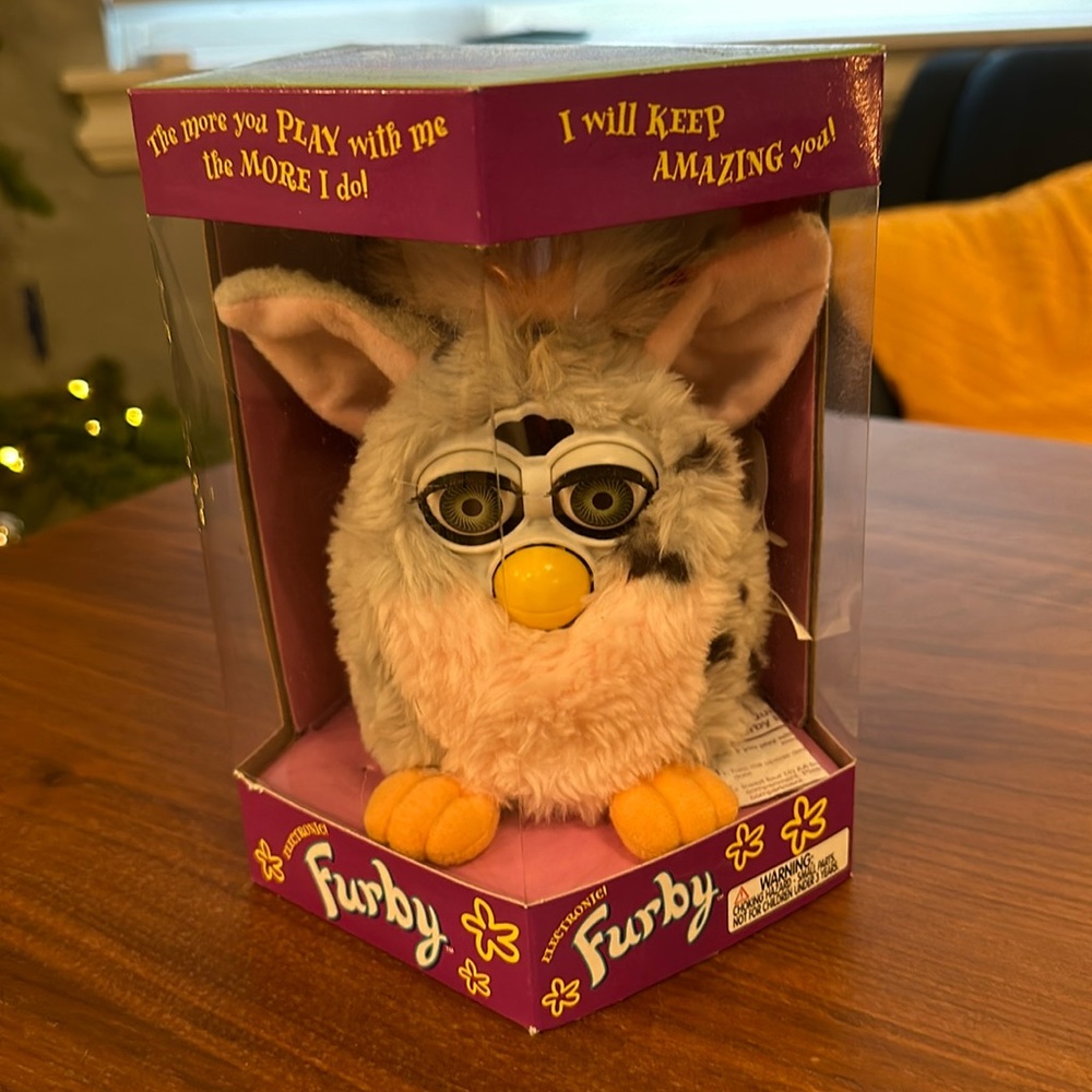 1998 Furby, Model 70-800, gray and pink